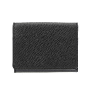 Louis Vuitton Taiga Envelope Carte de Visite NM Noir Black Wallet